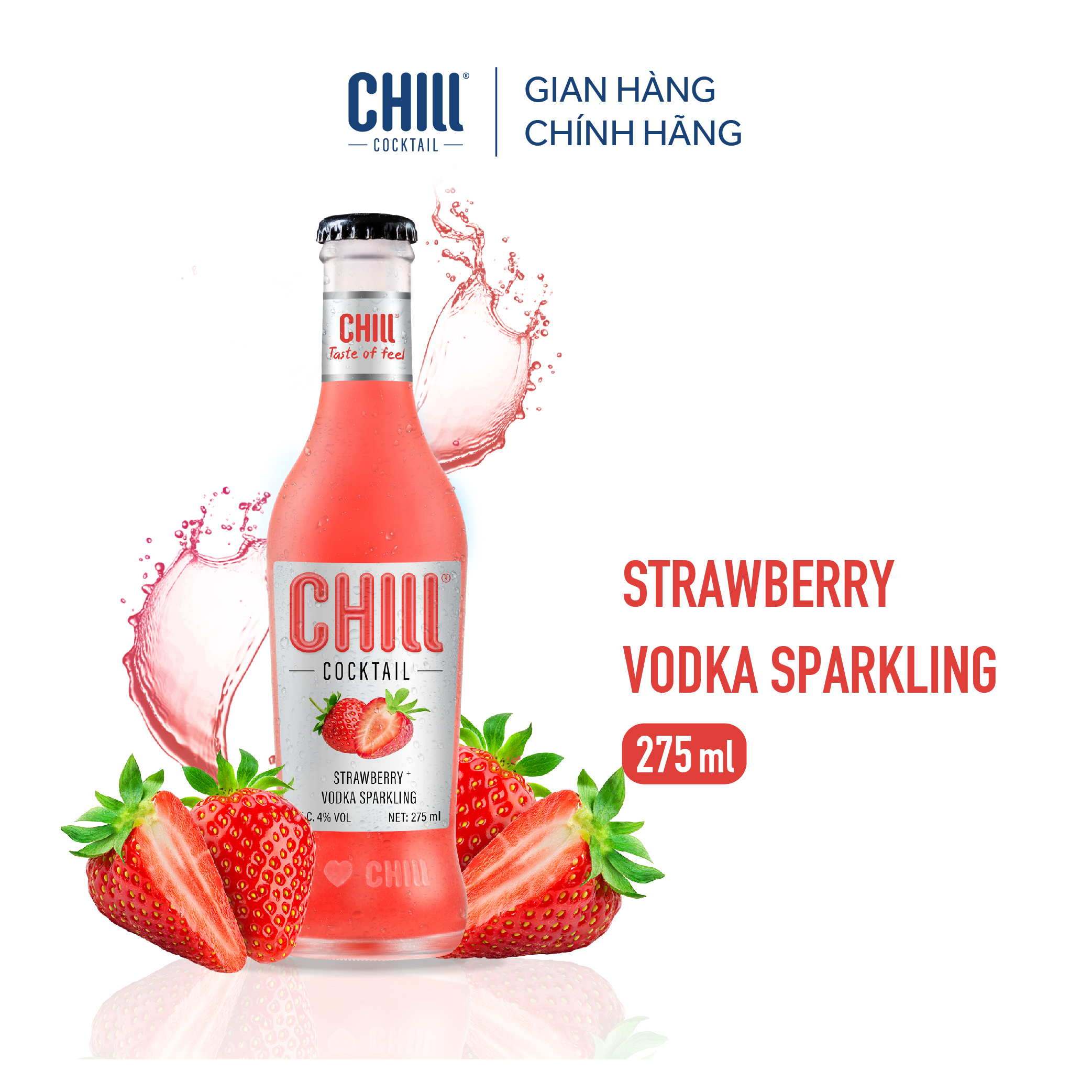 Combo 3 thùng 6 chai Chill Cocktail Original mix vị 275ml/chai