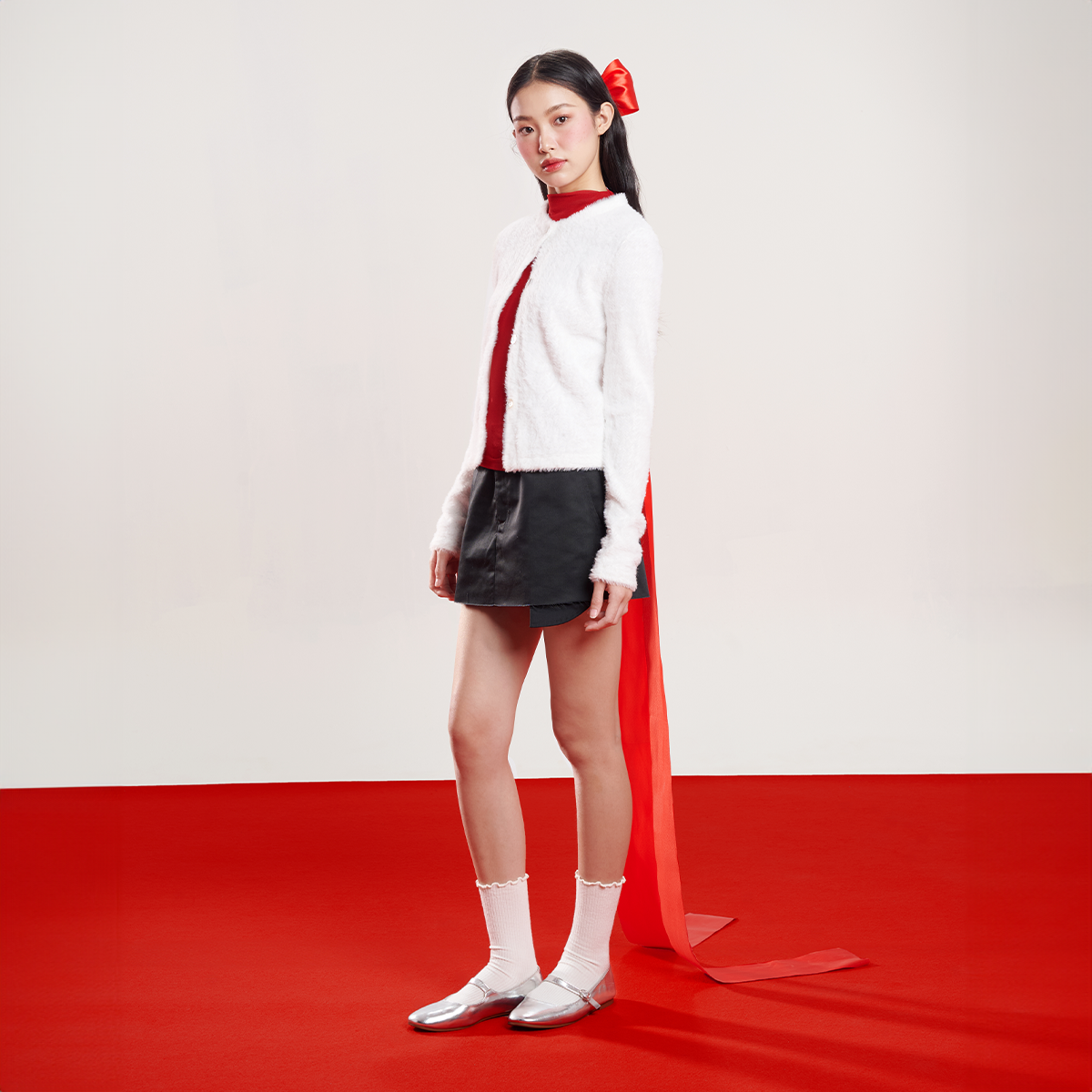 DOTTIE - Áo khoác vải lông gài nút - T0871