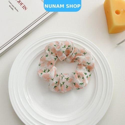 Cột tóc crunchies chất von hoa mềm mại xinh xắn Nunam Shop