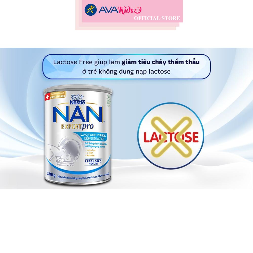 Sữa bột NAN Expert Pro Lactose Free 380g (0 - 3 tuổi) dành cho trẻ không dung nạp đường lactose - Hàng Chính Hãng