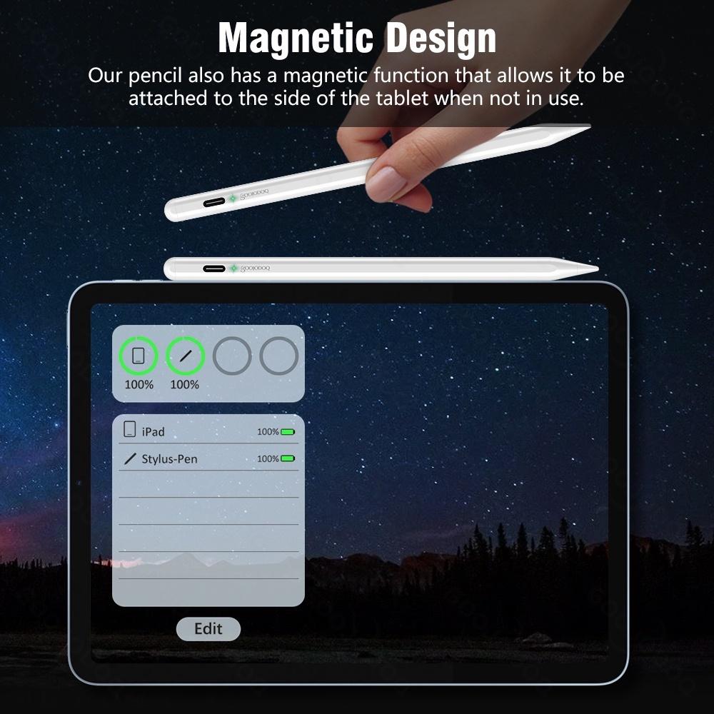 CD3266 - Bút Cảm Ứng Bluetooth Stylus Hiển thị phần trăm pin Dành cho "Dành cho iPad Pro 11 phiên bản 12.9 2018 2020 2021 - Dành cho Air 4 phiên bản 10.9 - Dành cho Air 5 - Dành cho Mini 6"