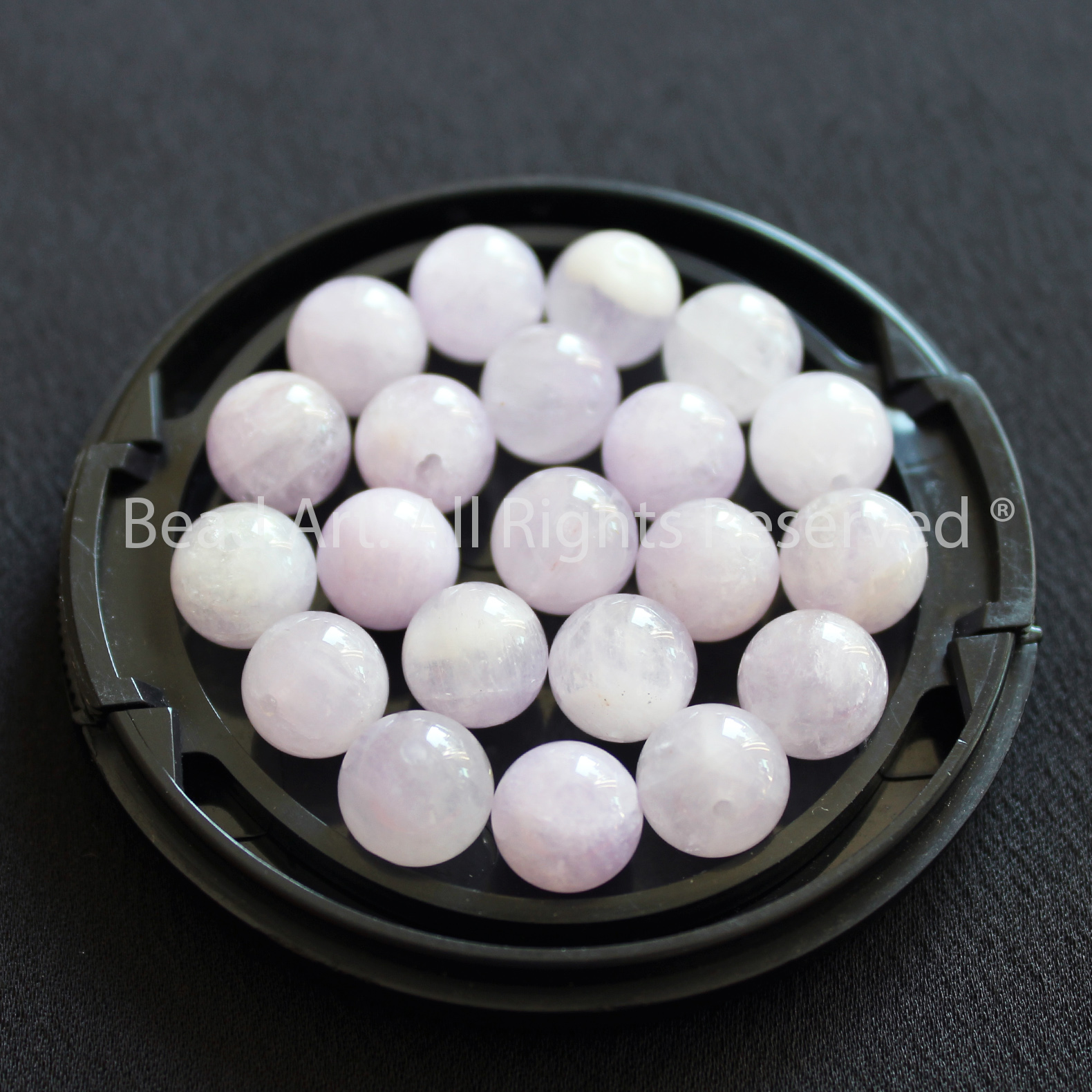[1 Hạt] 9MM Đá Thạch Anh Tím Sữa Lavender, Milky Lavender Amethyst Tự Nhiên Loại A, Phối Vòng Tay Phong Thuỷ, Chuỗi Hạt, Trang Sức, Hợp Mệnh Thổ, Hỏa - Bead Art
