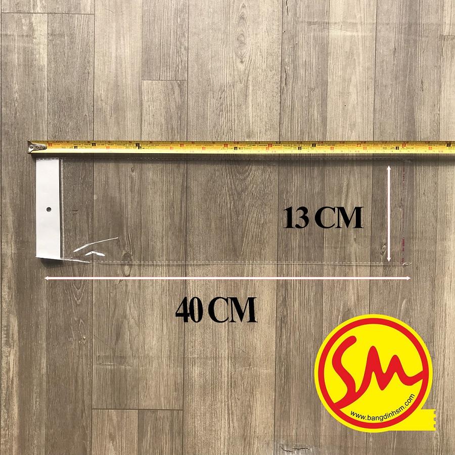 TÚI BÓNG KÍNH, TÚI BÓNG OPP DÁN MIỆNG 40x13cm chuyên dùng ĐÓNG GÓI CÁC SẢN PHẨM MỘT CÁCH DỄ DÀNG.