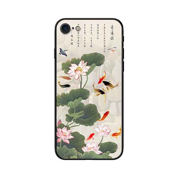 Ốp Lưng in cho iPhone 7/8 Mẫu Tranh Cá Koi - Hàng Chính Hãng