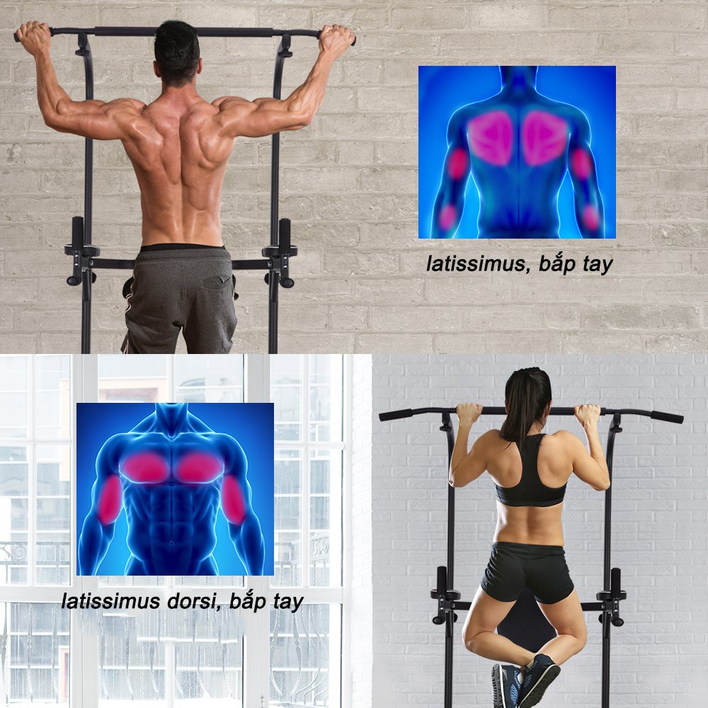 Xà Đơn,Xà kép Đa Năng EX30 Bản Cao Cấp Tiêu Chuẩn Phòng Gym(Tặng Bộ 5 Dây đàn Hồi Cao Cấp 11 chi tiết)Ảnh Thật chi tiết dưới mô tả