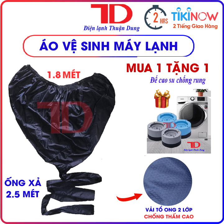 Hình ảnh Túi vệ sinh máy lạnh TD01, Áo vệ sinh máy lạnh tại nhà