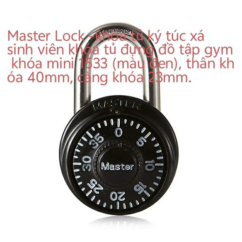 Master lock Ổ khóa vali 1533MCND Màu đen