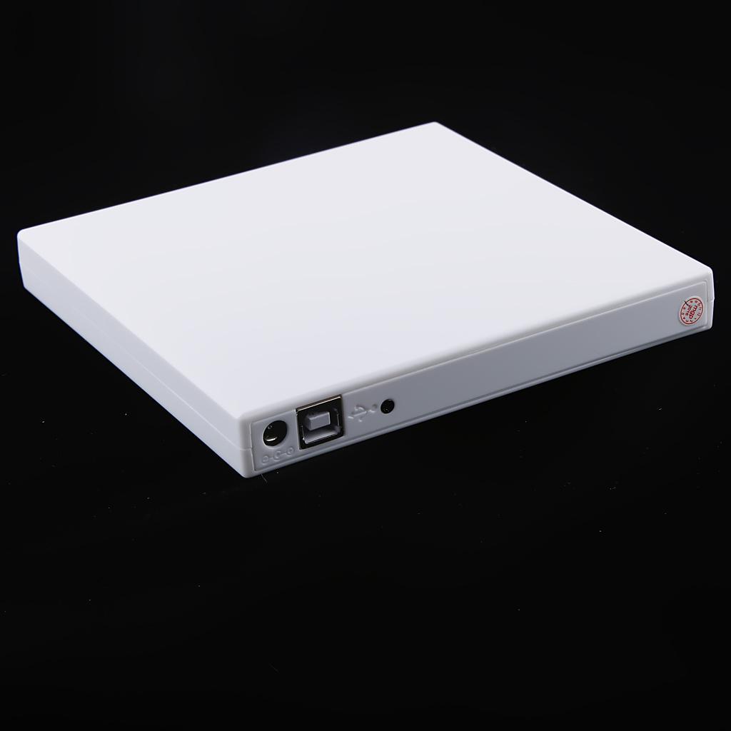 External USB2.0 CD/DVD RW Player Writer Burner for Netbook White