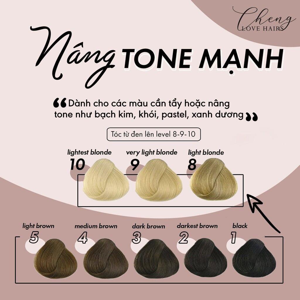 NÂNG TONE TÓC  Giúp nhuộm chuẩn các màu nền sáng - MT