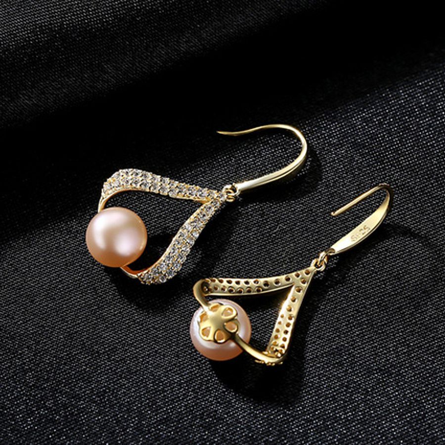 Bông Tai Ngọc Trai Nước Ngọt Thiên Nhiên Cao Cấp - Cánh Diều Kỷ Niệm - Trang Sức Cô Tấm - KITE PEARL - CTJ5010