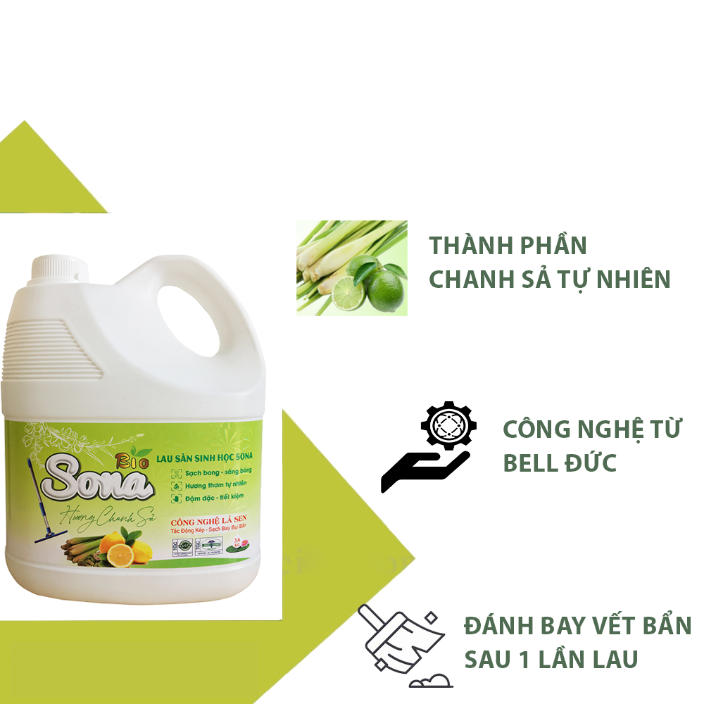 Nước lau nhà hương quế/ hương chanh sả 3,6kg hữu cơ lau sàn sạch bong ngát hương thơm