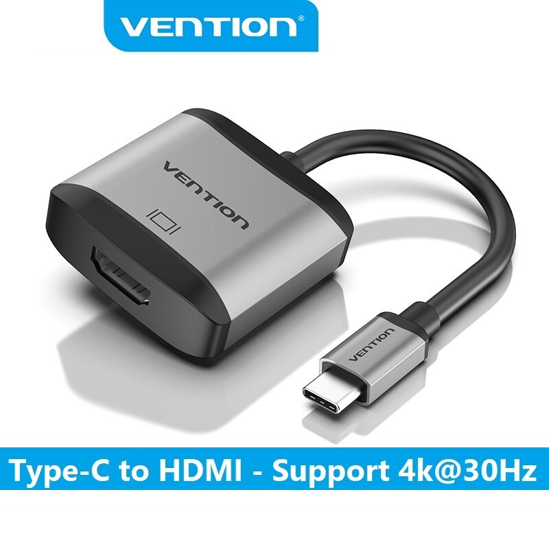 Hình ảnh Cáp chuyển đổi USB Type-C to HDMI Vention TDAHB hỗ trợ 2k, 4k - Hàng chính hãng