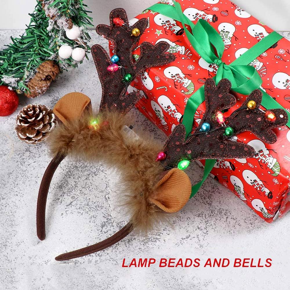 2pcs Antlers, Trang sức tóc Giáng sinh, tóc Antlews, đã sẵn sàng với, băng đô tuần lộc Giáng sinh, Giáng sinh thánh, antlead tuần lộc, trang sức Giáng sinh, đồ trang trí Giáng sinh