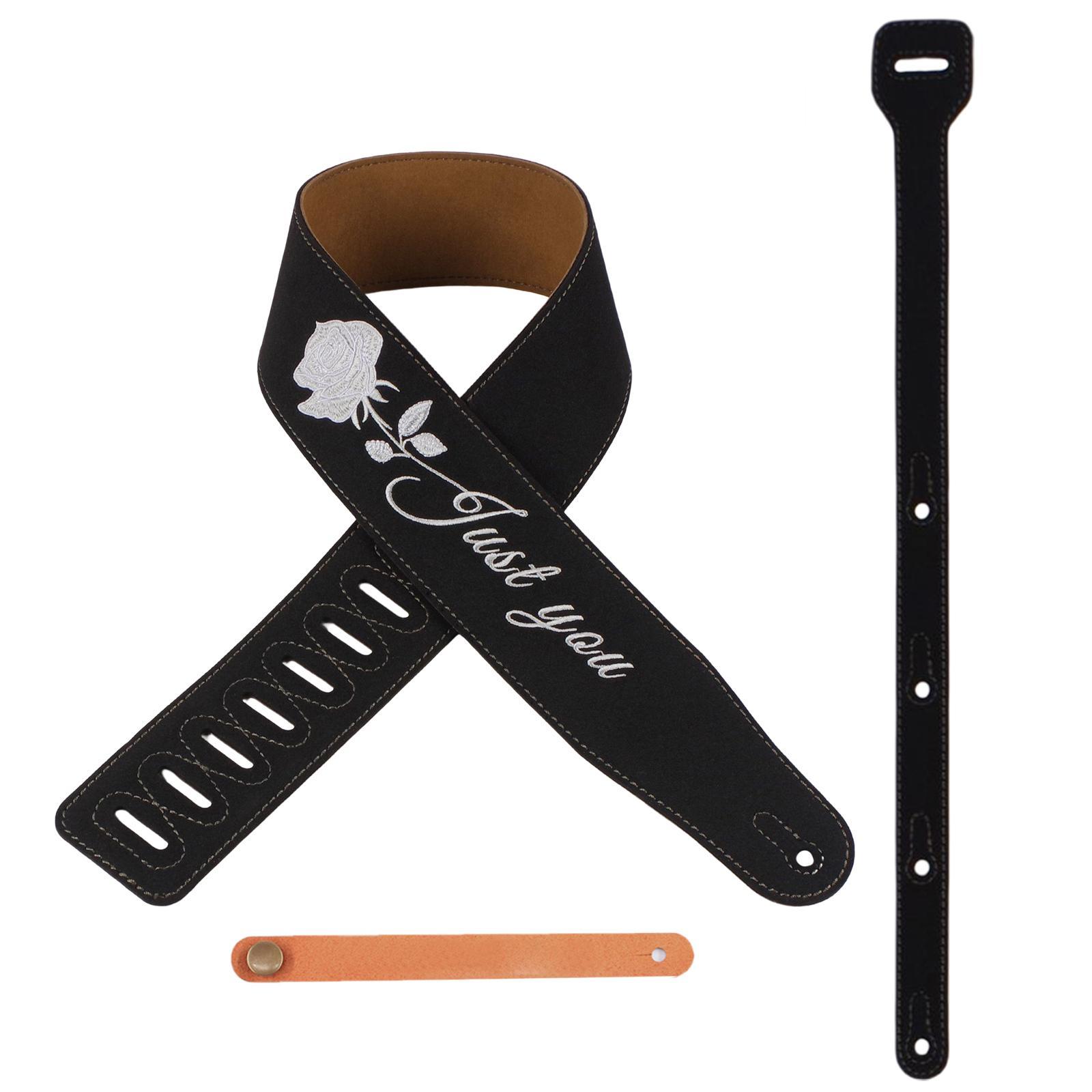 Guitar Strap Adjustable Strap Bass Acoustic Electric Guitar Accessories Black