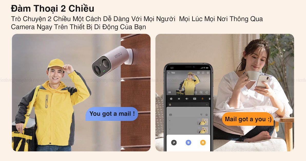 Camera IMOU Cell Go B32P 3M 2K Pin Sạc, Đàm Thoại 2 Chiều - Hàng chính hãng