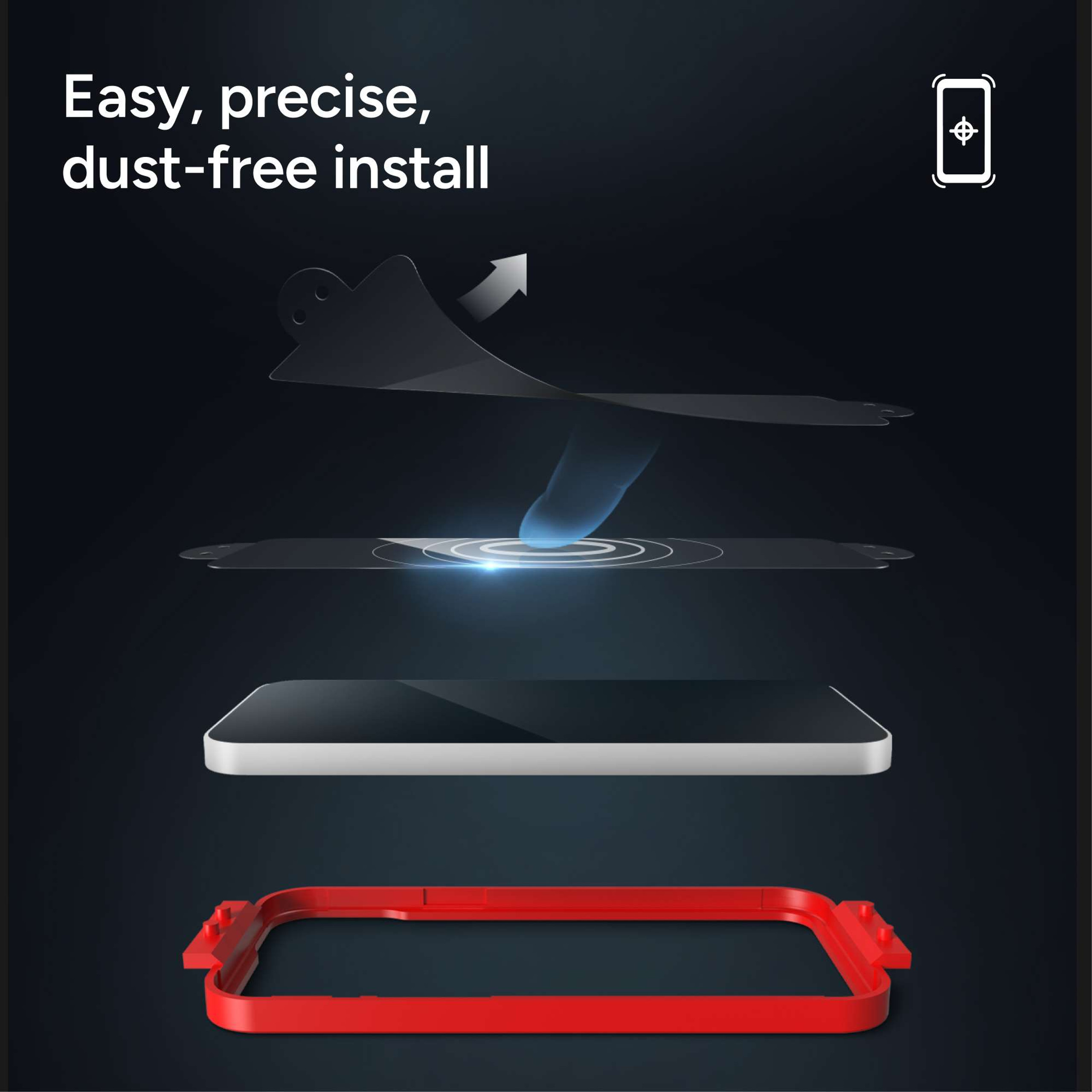 Kính dán màn hình ZAGG InvisibleShield Glass Elite cho Samsung Galaxy Z Fold 7 có khung trợ dán chống vân tay_ Hàng Chính Hãng