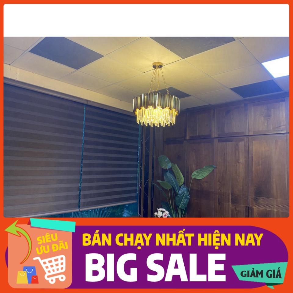 Đèn chùm pha lê loại tròn và hình chữ nhật phong cách hiện đại trang trí nội thất sang trọng