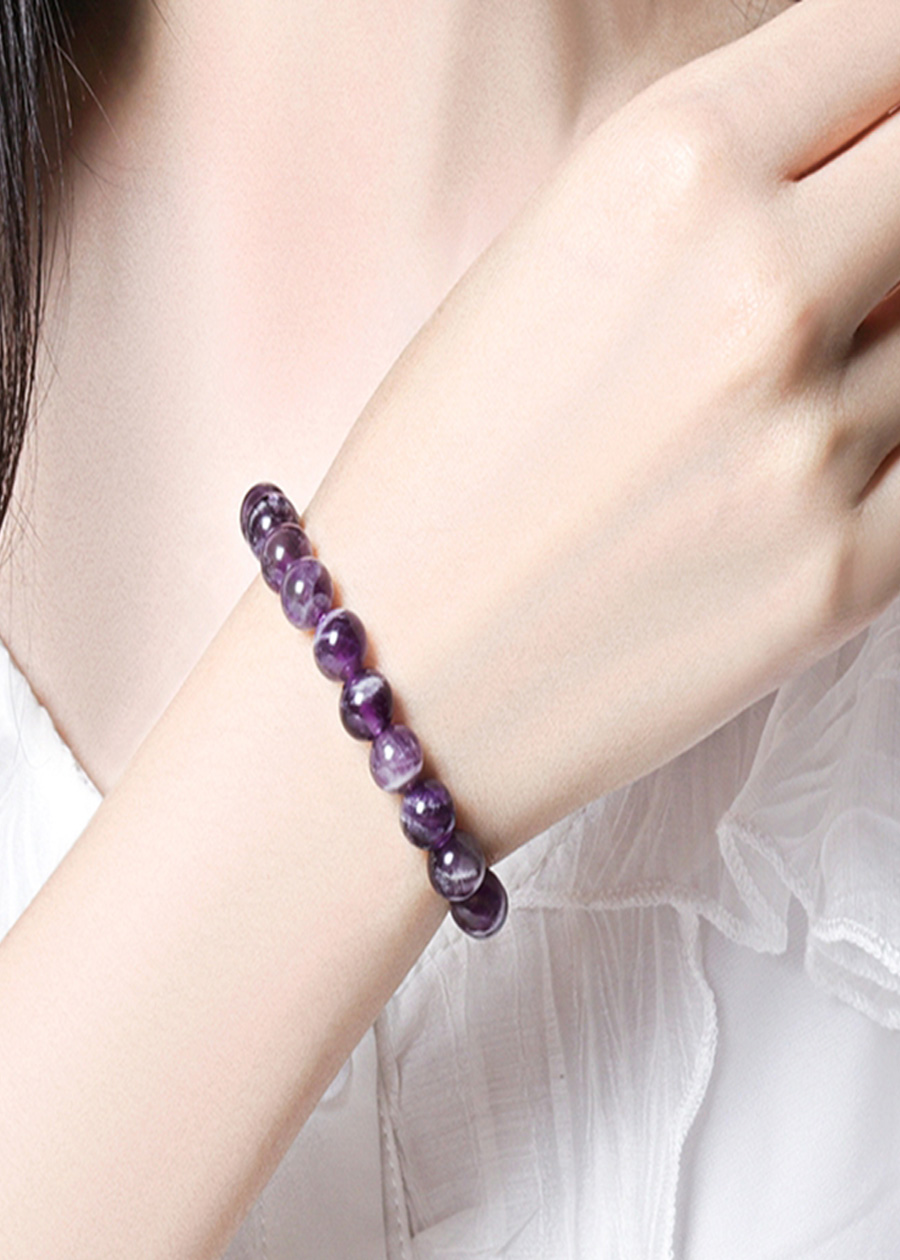 Vòng Tay Đá Thạch Anh Tím Tự Nhiên 10mm- Natural Amethyst