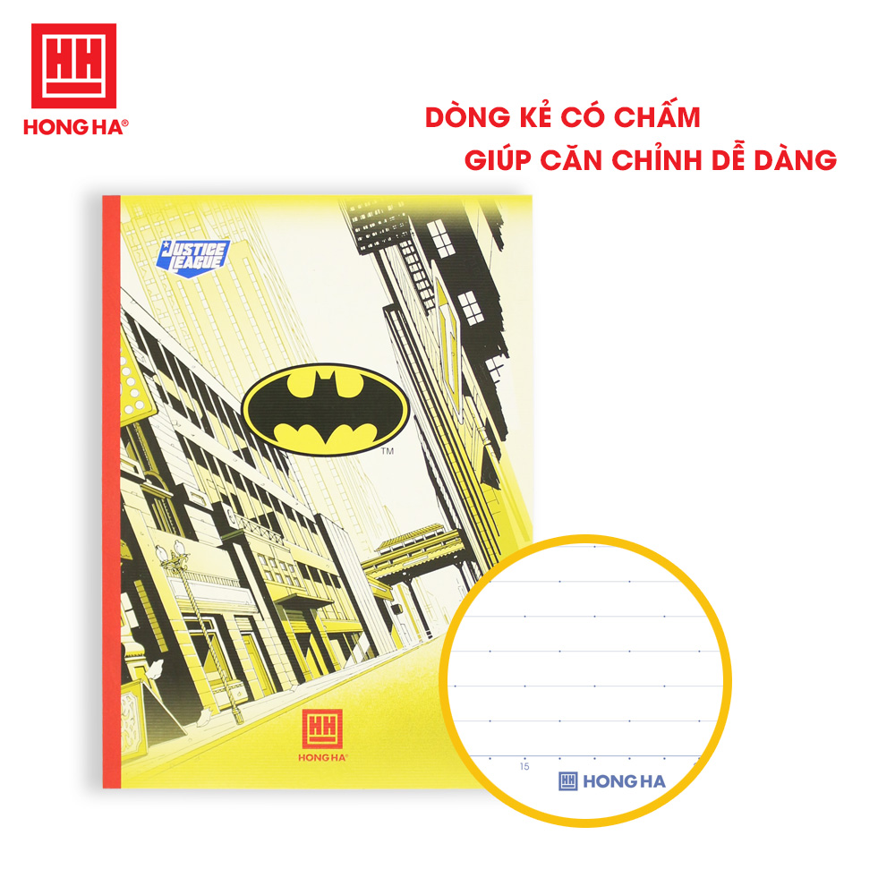 Combo 5 Vở kẻ ngang DC COMICS Hồng Hà 80 trang- 1438