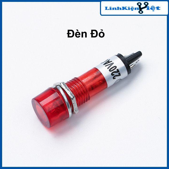 Đèn led báo tín hiệu nguồn XD10-3 điện áp 220VAC 10mm màu đỏ / xanh lá / vàng