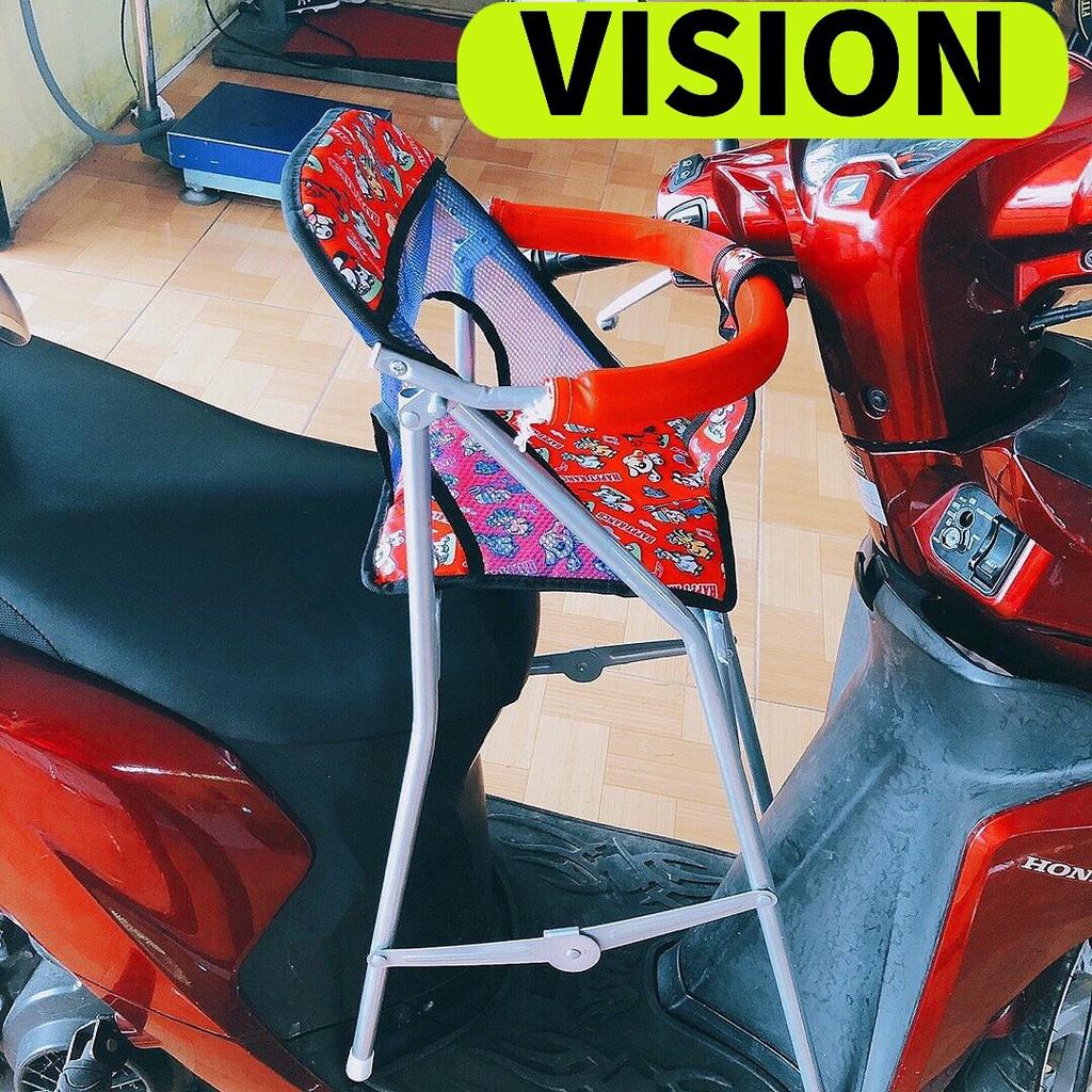 Ghế ngồi xe Vision có vòng an toàn , GHẾ GA XẾP SẮT SƠN TĨNH ĐIỆN