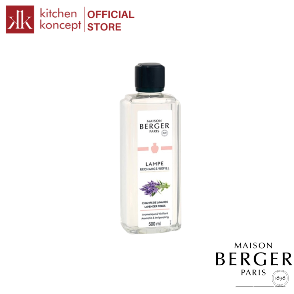 Maison Berger - Tinh dầu đèn xông hương Lavender Fields - 500ml