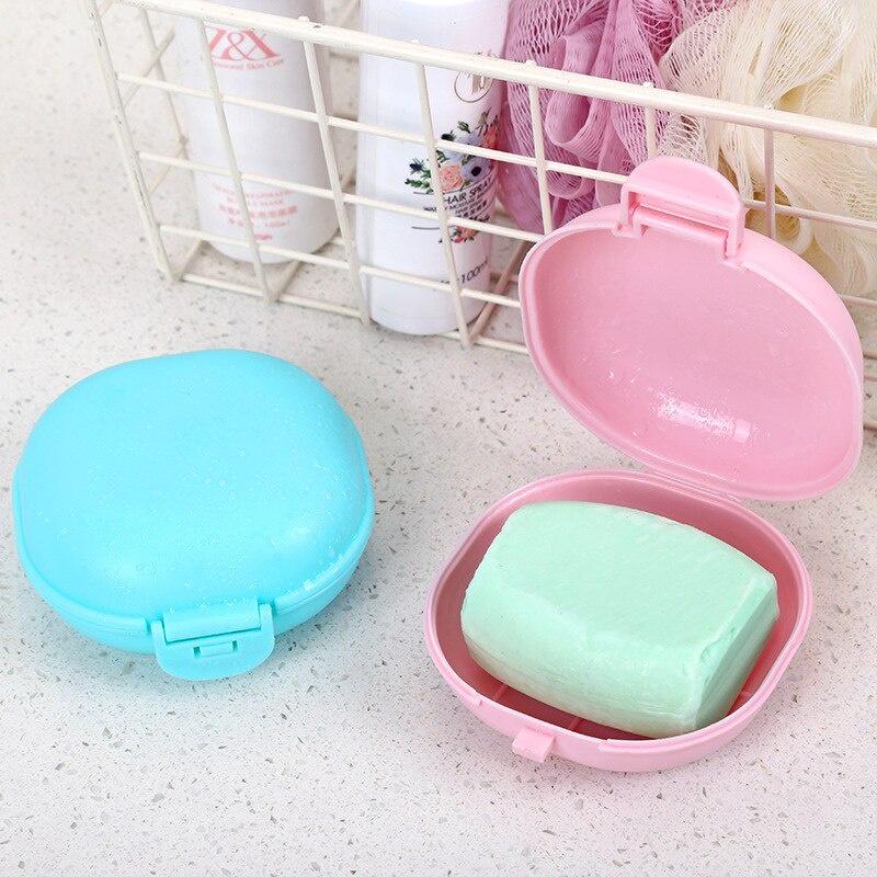 1PC Bathroom Soap Case Dish Plate Case Home Shower Travel Hiking Holder Container Portable Soap Box Dispenser Soap Rack With Lid