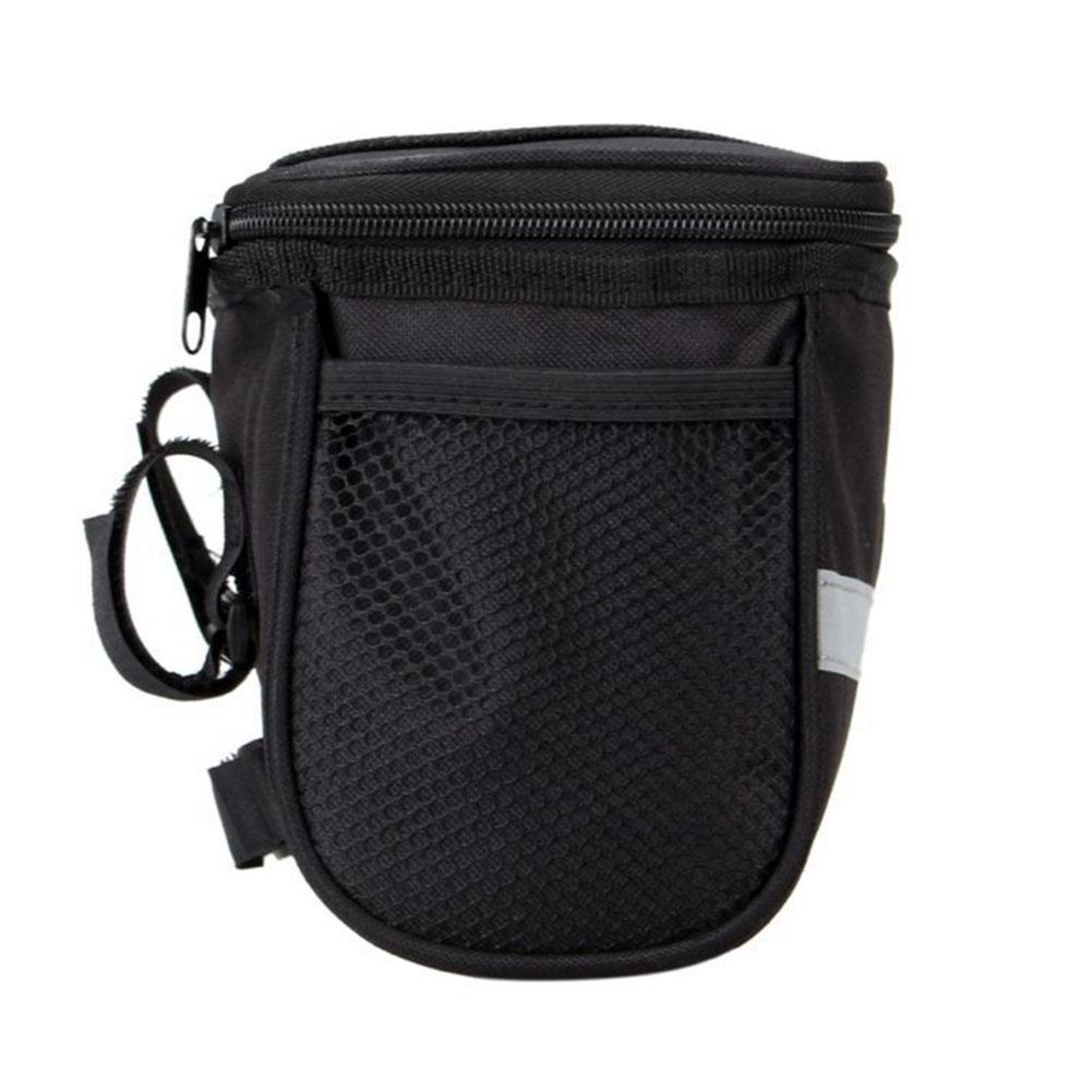 Bicycle Basket Handlebar Bag Reflective Tape Touchable Transparent Phone Bag Mountain Bike Front Pocket Cycling Storage Bag