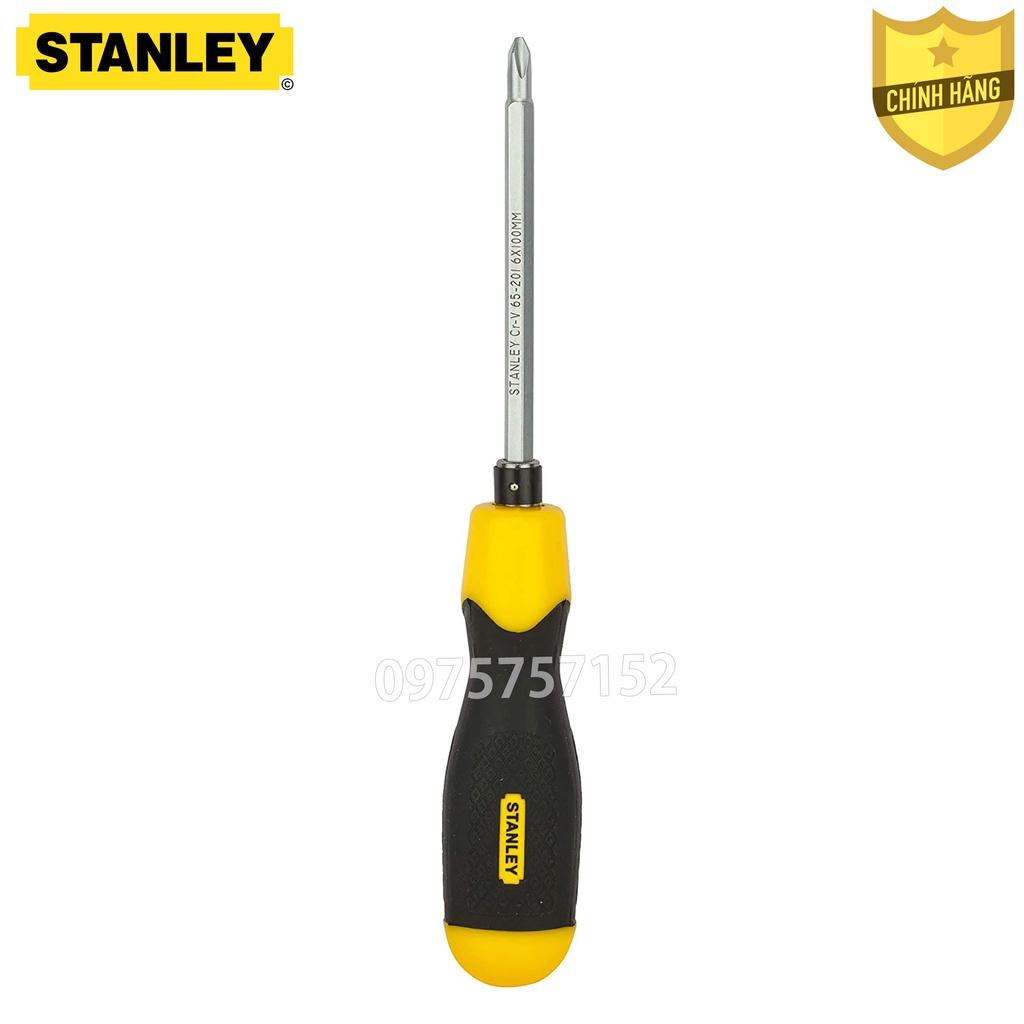 Tô vít 2 trong 1 đảo đầu có nam châm vĩnh cửu STANLEY 6x100mm, tua vít 2 đầu cao cấp thép Cr-V tay cầm chống va đập
