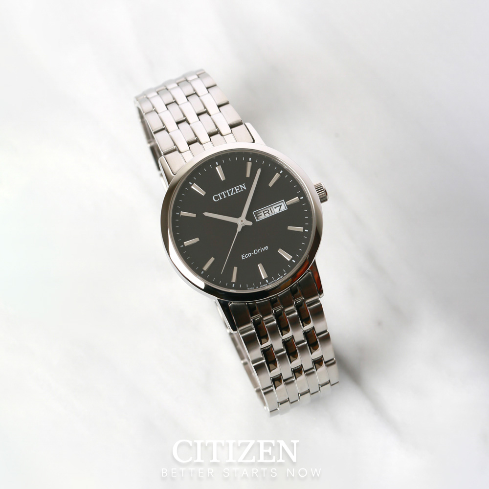 Đồng Hồ Nam Citizen Dây Thép Không Gỉ BM9010-59E - Mặt Đen (Sapphire)
