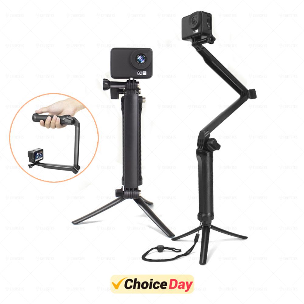 Camera Hành Động Cho GoPro Hero 10 9 Gậy Selfie Có Thể Điều Chỉnh Xoay 360° Tripod Nối Dài Thanh Monopod Hẹn Giờ Có Thể Gập Lại