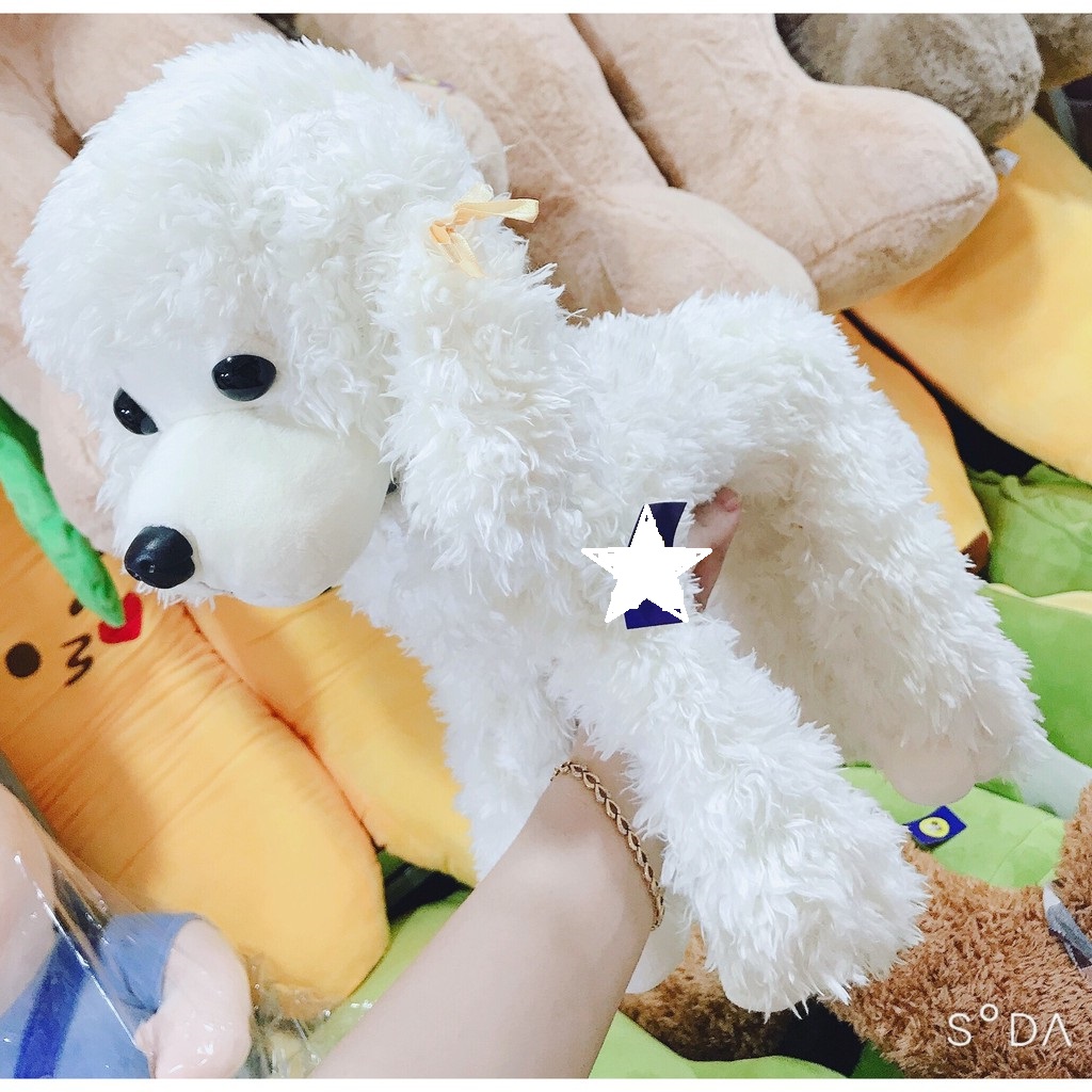 Gấu bông chó Poodle lông xù cao cấp, quà tặng thú nhồi bông hàng nhập khẩu