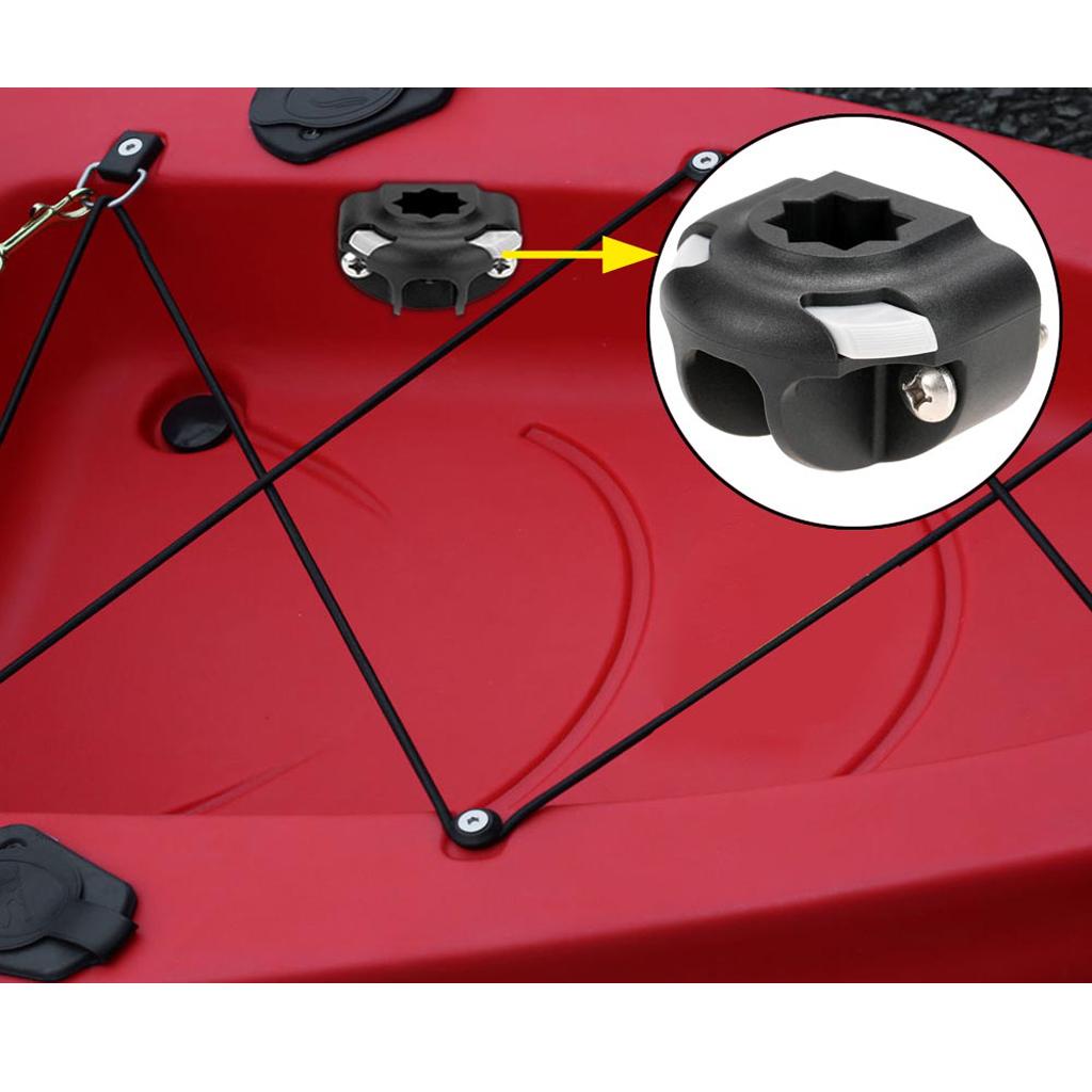2x Semicircular Mount Base Tackle Tool for Kayak Boat Sea Fishing Rod Holder