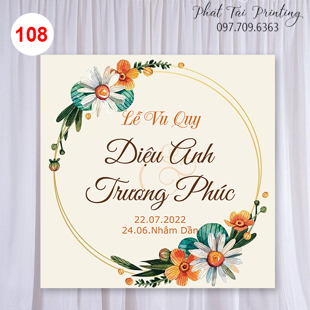 Bảng Backdrop trang trí đám cưới MS 108