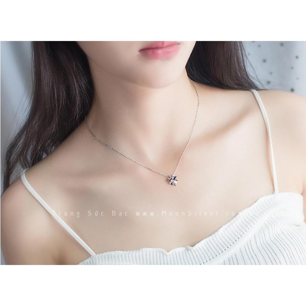 Dây chuyền bạc cỏ 4 lá may mắn