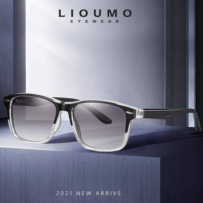 LIOUMO 2021 Siêu Nhẹ TR90 Kính Mát Nam Phân Cực Nữ Vuông Lái Xe Kính Gradient Kính Mắt Gafas De Sol