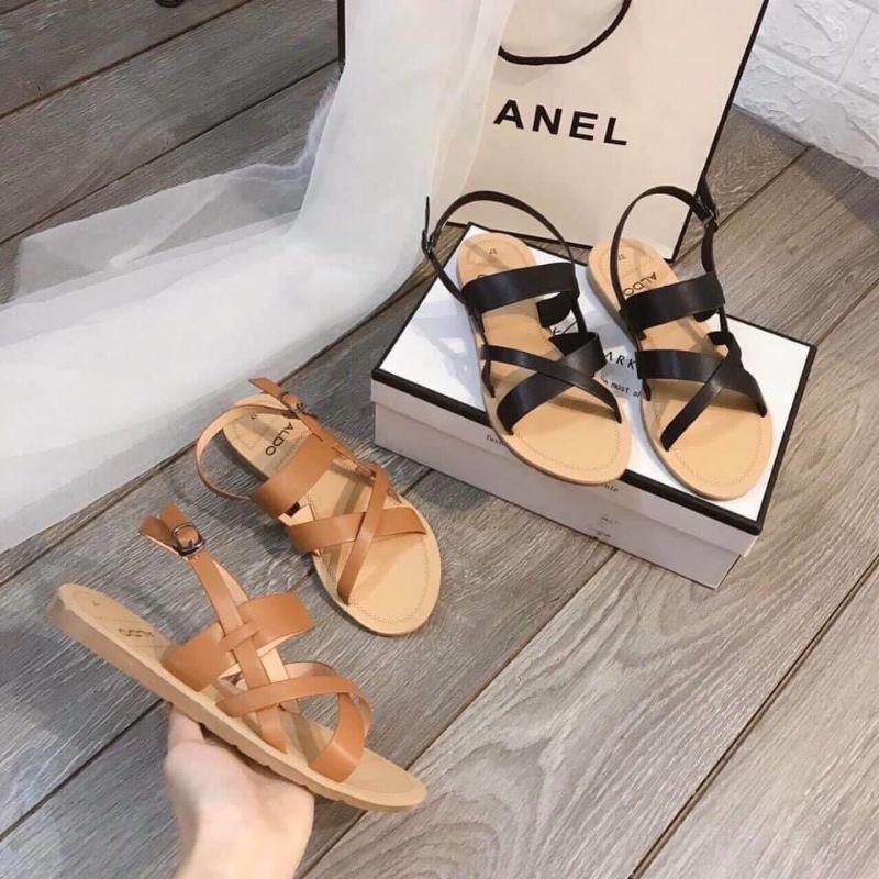 SANDAL ĐẾ KẾP BỆT QUAI CHÉO BẢN TO