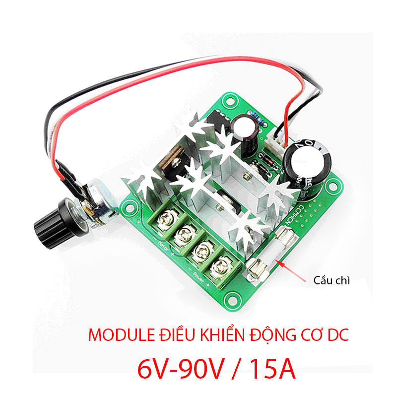 Module mạch điều chỉnh tốc độ động cơ điện 1 chiều CCMHCN DC 6V-90V/15A