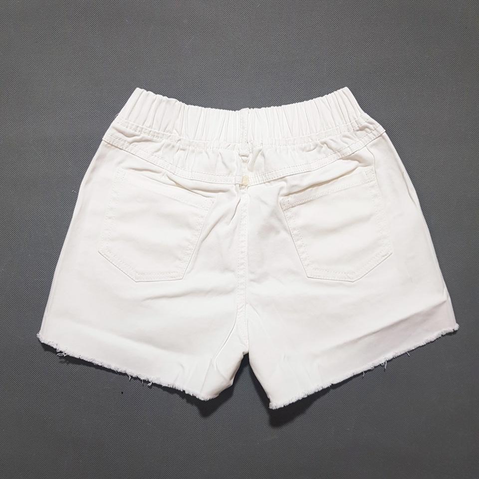 Quần short kaki trắng co dãn wast rách cực ngầu cho bé gái đi chơi đi múa