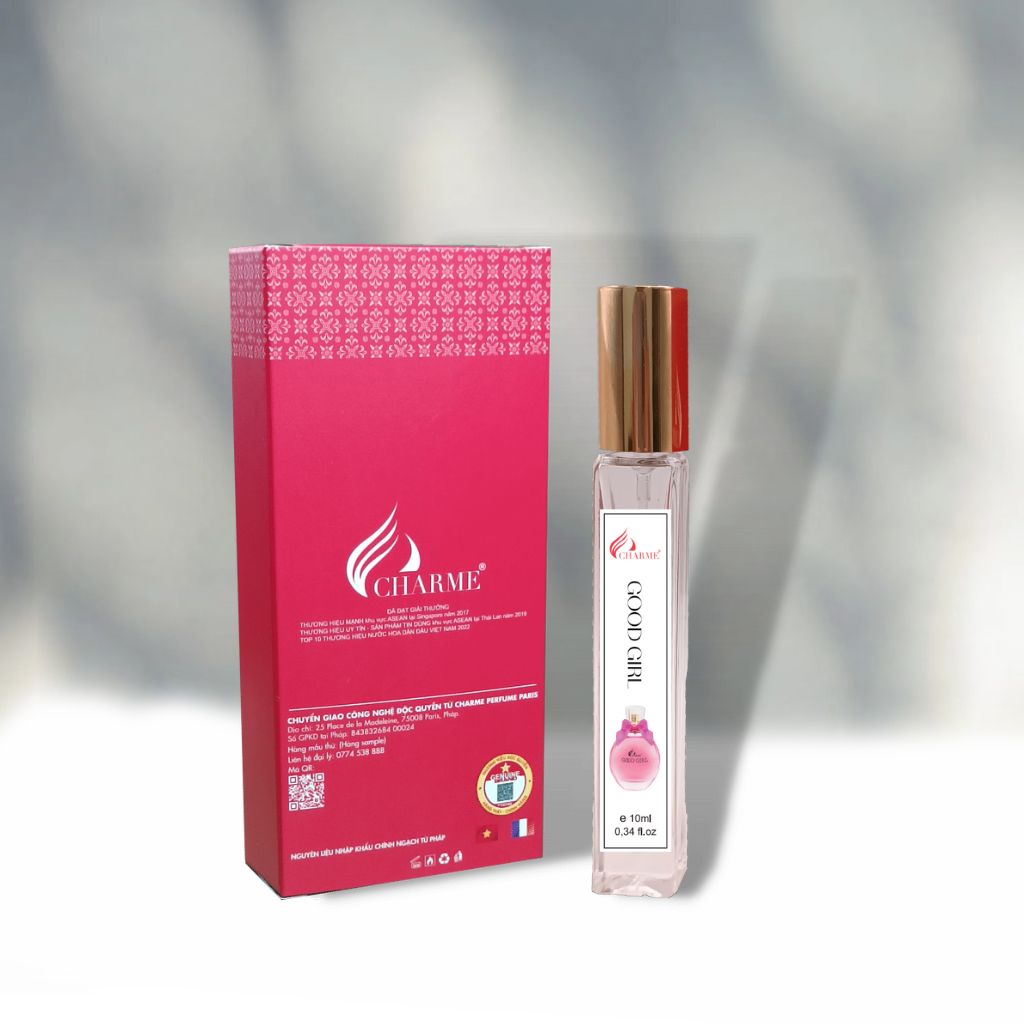 Nước hoa nữ cao cấp Charme Good Girl 10ml chai Test mini đem đến cảm giác ly kỳ, huyền bí khiến mọi người khám phá