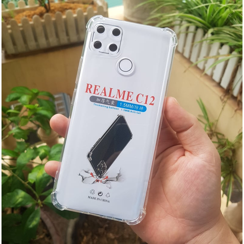 Ốp lưng dành cho Realme C12 - chống sốc gờ cao 4 góc trong suốt