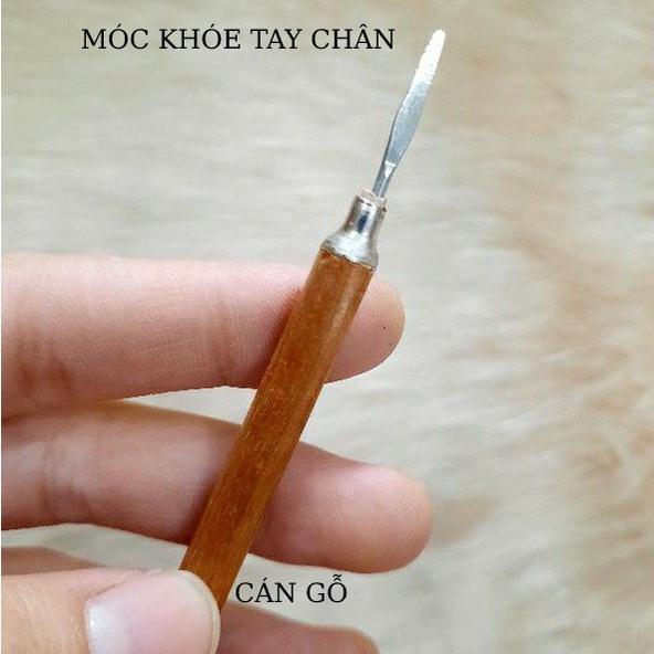 MÓC KHÓE TAY CHÂN CÁN GỖ LƯỠI INOX