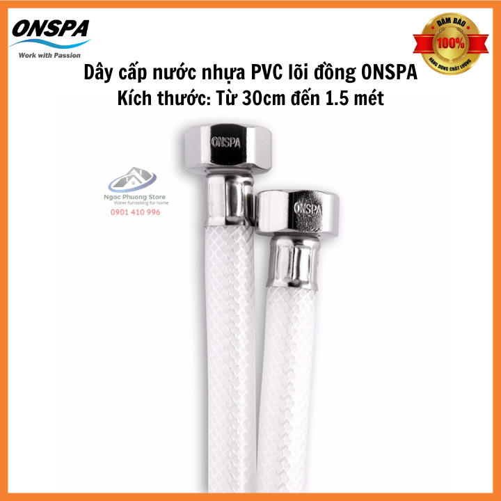 Dây Cấp Nước Nhựa PVC Lõi Đồng ONSPA, Kích thước từ 30cm Đến 1.5 Mét