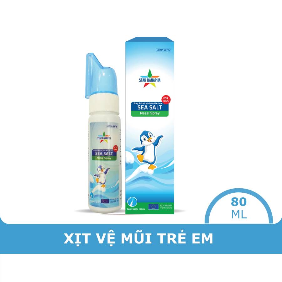 Dung dịch vệ sinh mũi cho trẻ em sea salt STAR DANAPHA 80ml