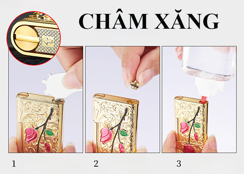 Bật Lửa Dupont Vân Gạch Men - Xài Xăng