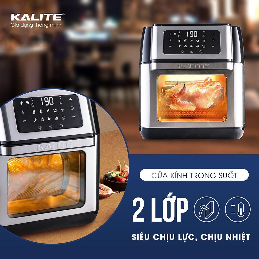 Nồi Chiên Không Dầu Kalite Q10 - Dung Tích 10L Kèm 6 Phụ Kiện Nấu - Hàng Chính Hãng