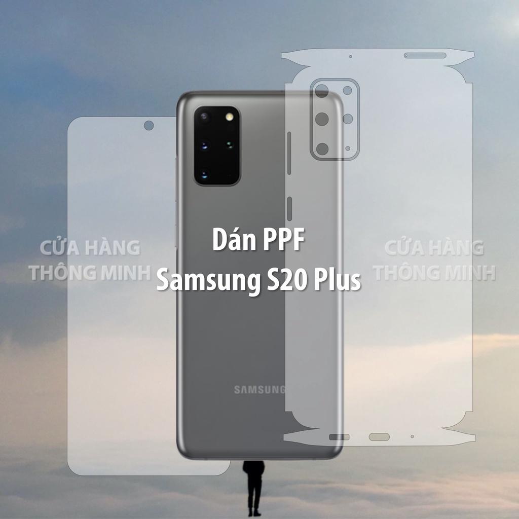 Tấm dán dành cho Samsung S20 Plus dán PPF mặt trước, dán mặt sau, dán màn hình, dán mặt lưng Full viền chuẩn