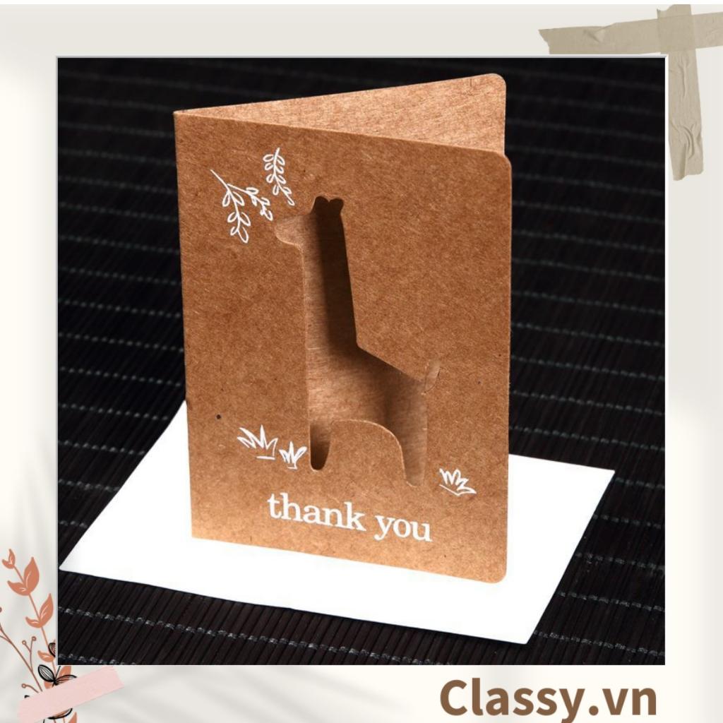 Thiệp chúc mừng Classy hình động vật 6.5x9.2cm, chúc mừng 8-3, 20-11, Sinh Nhật, Lễ lạt, Cảm Ơn , Tình Yêu Q1157