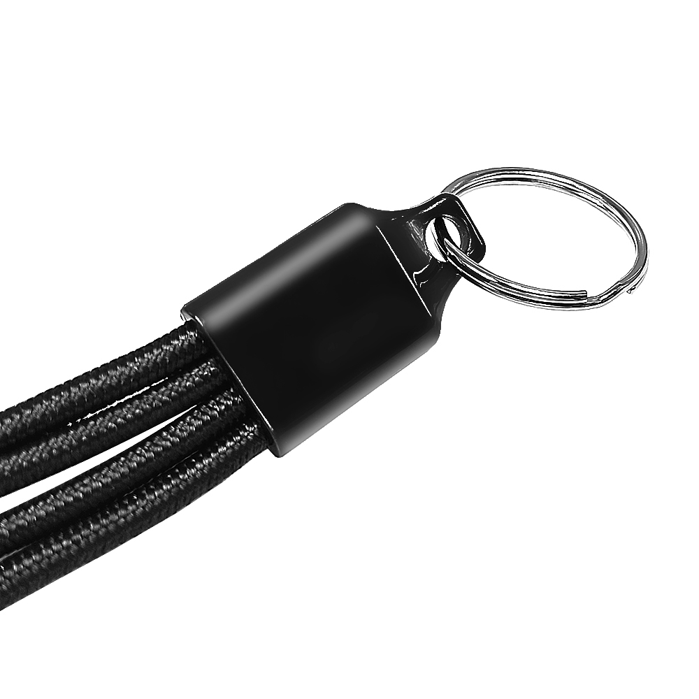 Cáp Sạc Bện Bằng Nylon 2 Trong 1 USB 2.0 Male Sang Loại C Cho IOS Huawei Samsung HTC