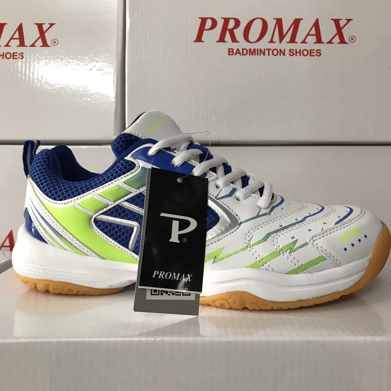 Giày Promax chuyên dụng chơi chơi cầu lông, bóng chuyền, bóng bàn cho nam, nữ Mã PR-20018 đế cao su non, da PU (4 màu đủ size từ 36-44)